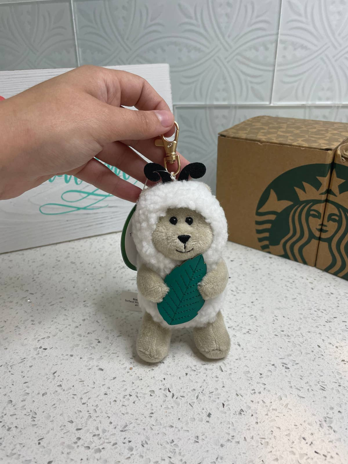 Starbucks Mini Caterpillar Bearista KeyChain - Taiwan