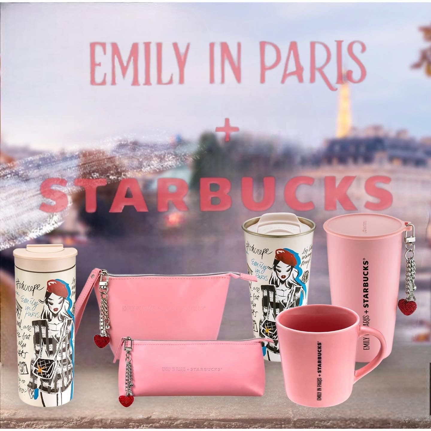 Starbucks x Emily In Paris Has Drinkware Decked In Pink Hues