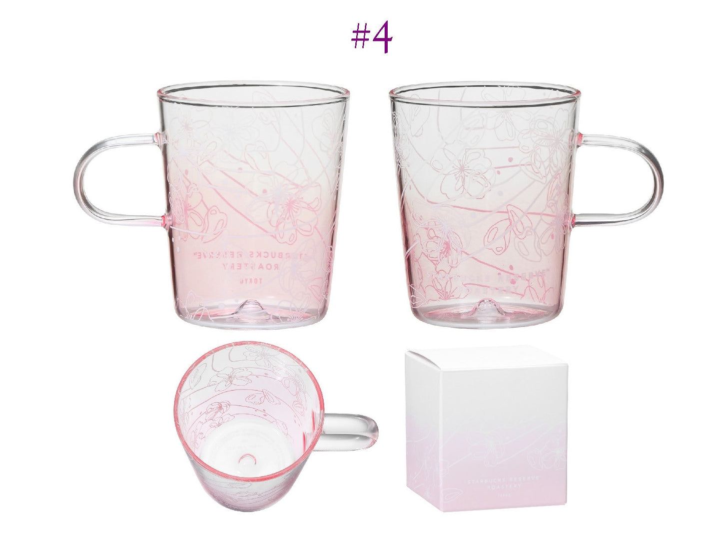 Toyko Starbucks Reserve® Roastery Ceramic/Glass Sakura Mugs 2023, 12oz