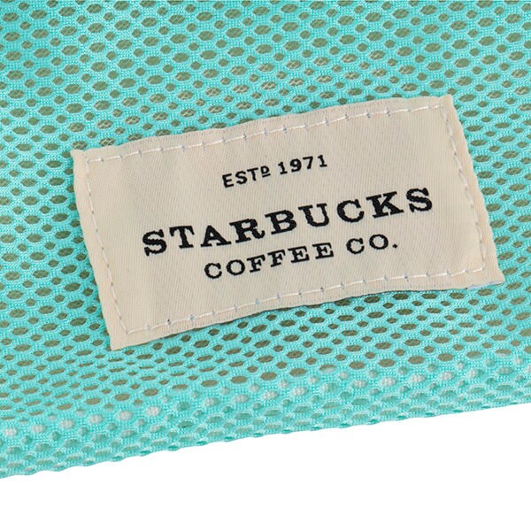 Starbucks Aqua Mesh Drawstring Beach Bag, Taiwan '22