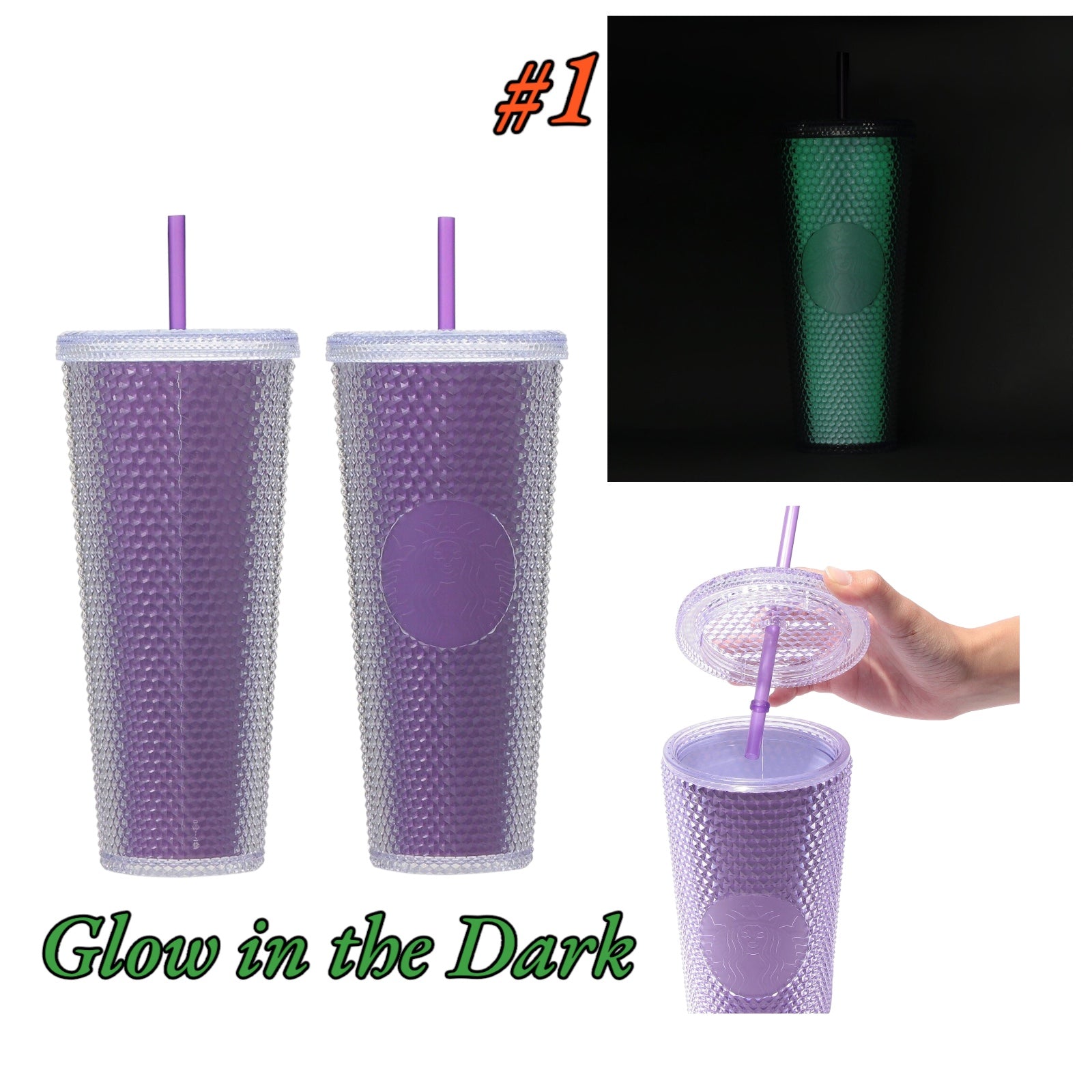 Starbucks Glow In The Dark Studded Venti outlet Tumbler