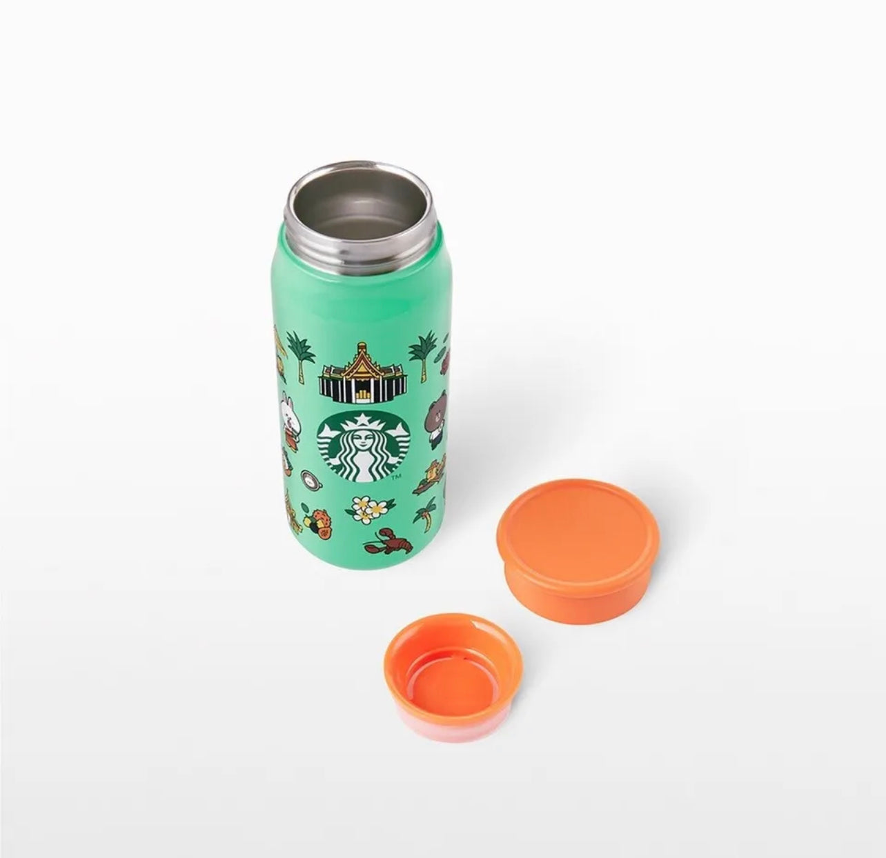 LAST ONE **Starbucks + Line Friends Taiwan retailer Culture Tour SS Infusing Bottle12oz