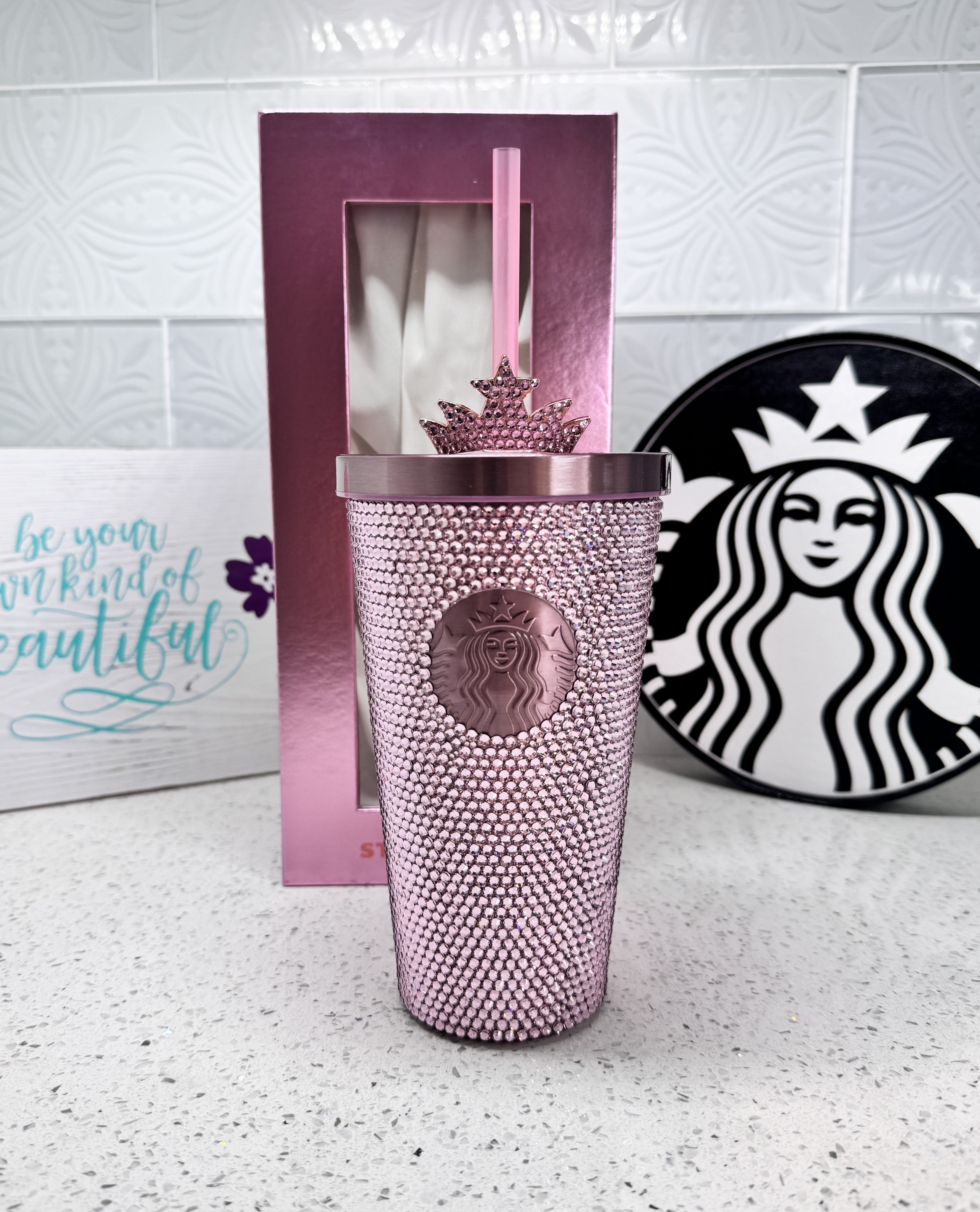 Starbucks limited edition good pink and gold studded bundle