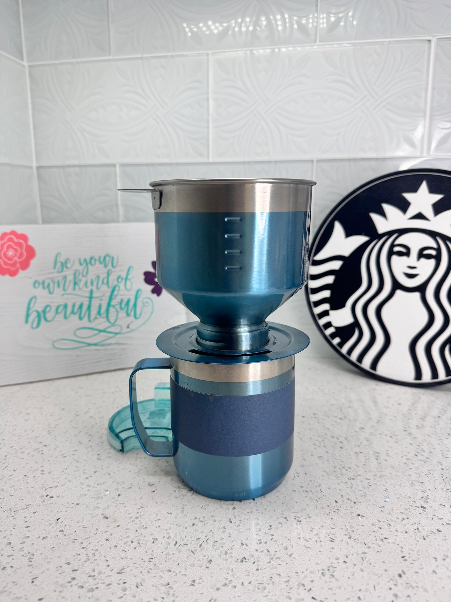 Starbucks & Stanley Pastel Blue Stainless Steel Pour Over Coffee Set, 12oz