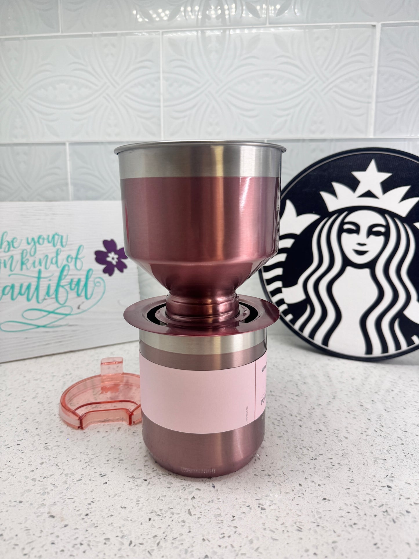 Starbucks & Stanley Pastel Pink Stainless Steel Pour Over Coffee Set, 12oz