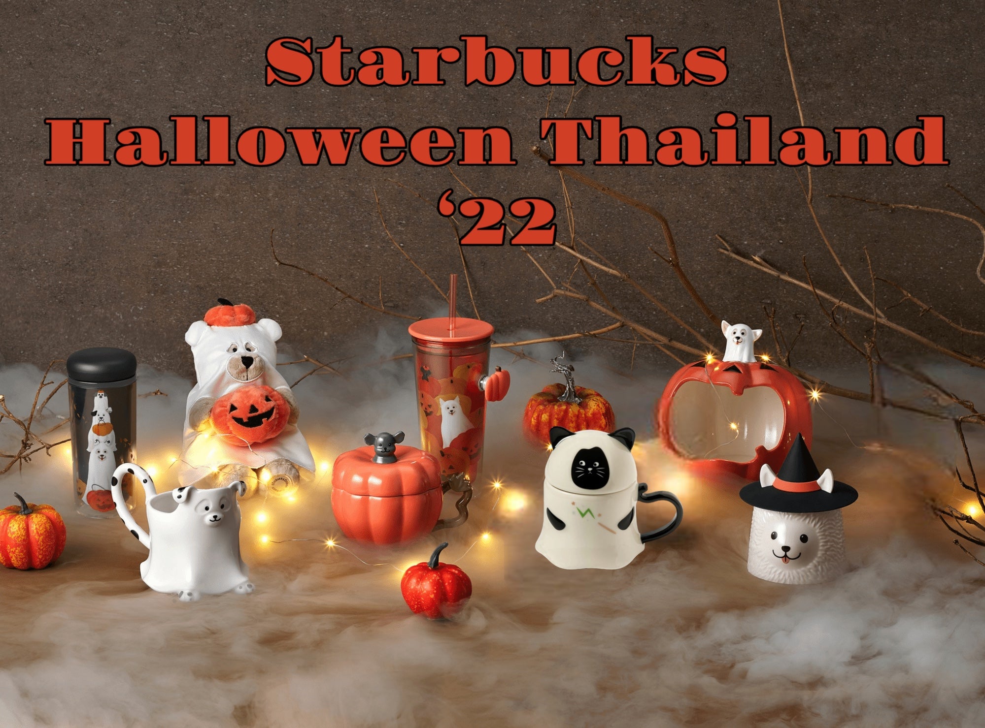 Starbucks Halloween Thailand 2022 shops Dalmatian Ghost Mug 12oz