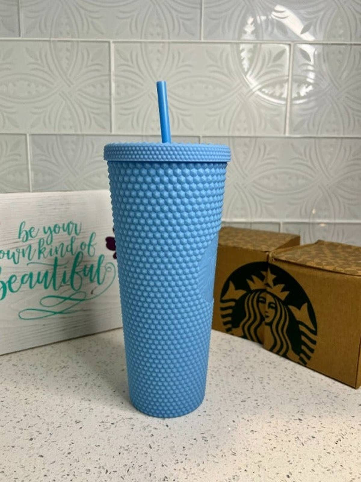 Statbucks Blue store Studded Tumbler