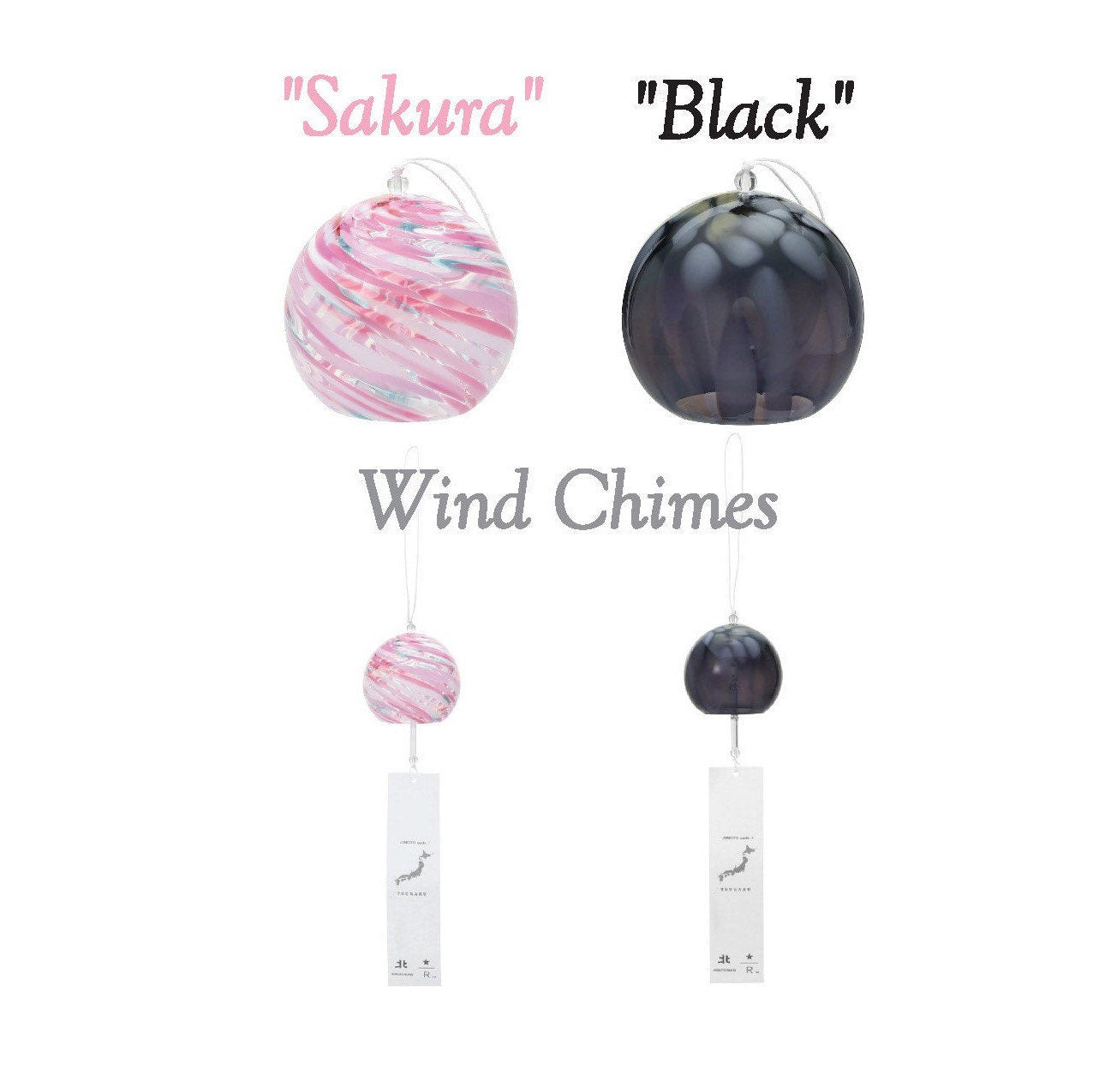 Starbucks JIMOTO made + Tsugaru Biidoro Wind Chimes, Black and Sakura 2023