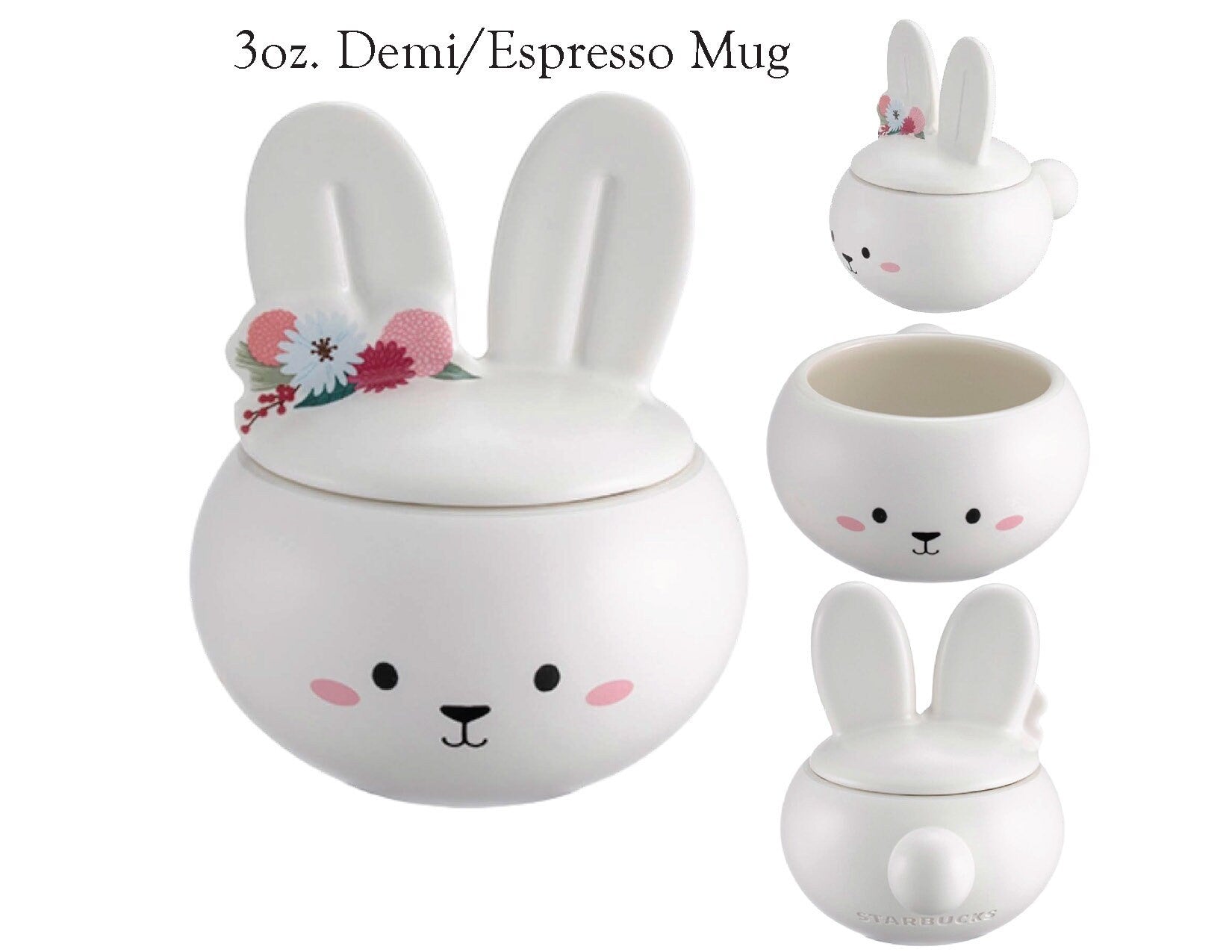 Starbucks 2023 Thailand Rabbit Face 12 outlet oz and 3 oz