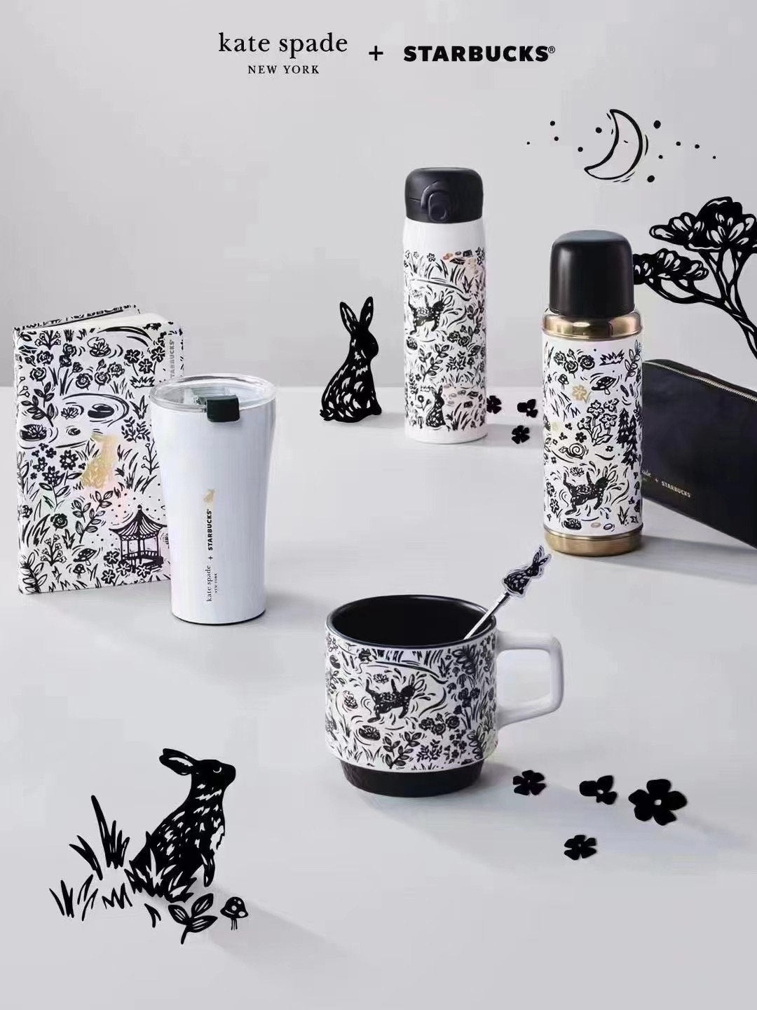 Kate Spade + Starbucks Year of the Rabbit Black & White Collection, Ch ...