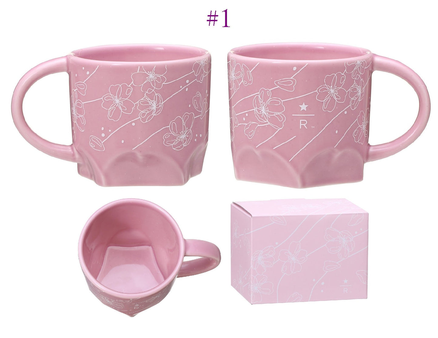 Toyko Starbucks Reserve® Roastery Ceramic/Glass Sakura Mugs 2023, 12oz