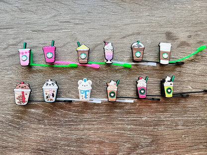 Mocha Frappuccino, Refresher, Rabbit, Bear & Cat Frappuccino Straw Toppers - Silicones, NOT STARBUCKS